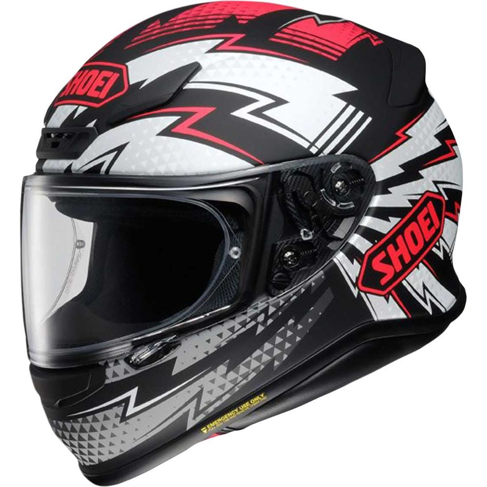 Shoei NXR Variable TC-1 Full Face Helmet Black / White / Red - ThrottleChimp