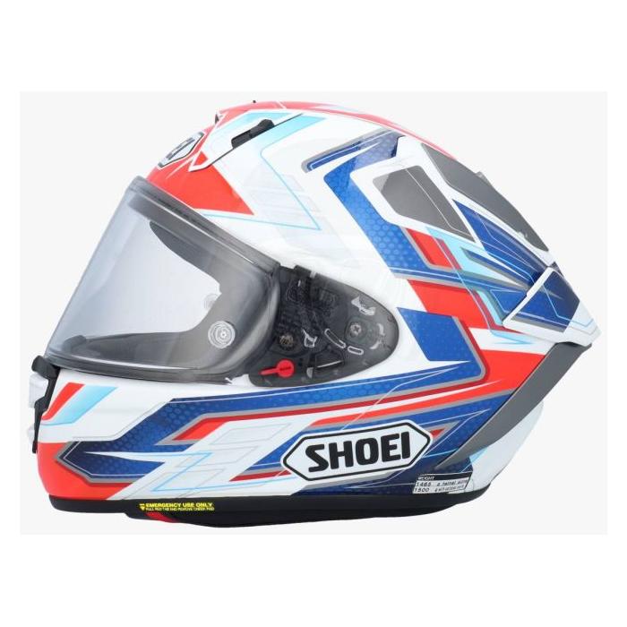 Shoei X-SPR Pro Escalate TC10 Full Face Helmet Blue FREE 1 YEAR Returns, FREE UK Delivery | ThrottleChimp