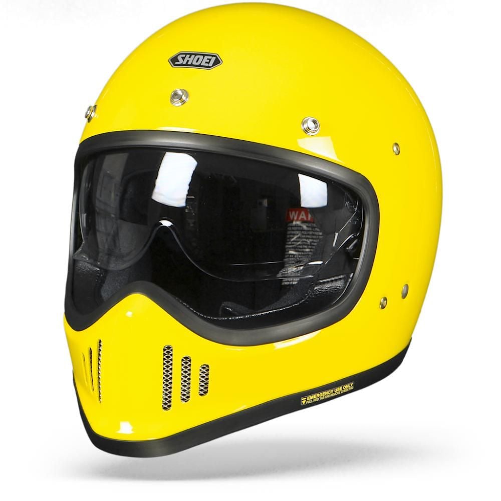 Shoei Ex-Zero Plain Full Face Helmet Yellow (Image 3) - ThrottleChimp