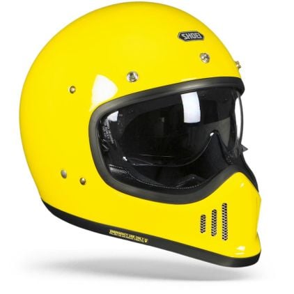 Shoei Ex-Zero Plain Full Face Helmet Yellow FREE 1 YEAR Returns, FREE UK Delivery | ThrottleChimp