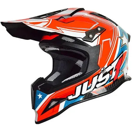 Just1 J12 Carbon MX Helmet Aster America (Image 2) - ThrottleChimp