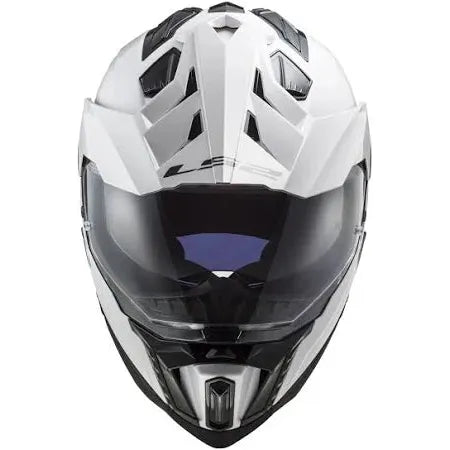 LS2 MX701 Explorer ECE 22.06 Adventure Helmet Solid White (Image 2) - ThrottleChimp