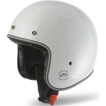 Airoh Garage Jet Open Face Helmet Gloss White (Image 2) - ThrottleChimp