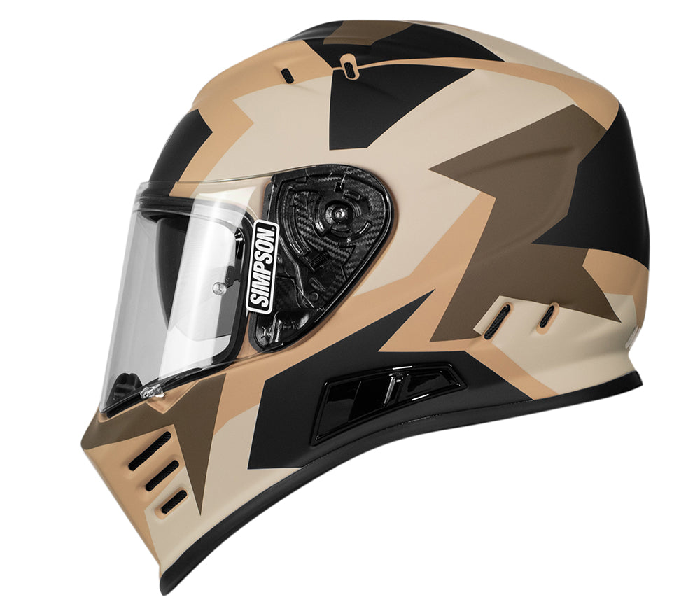 Simpson Venom ECE 22.06 Panzer Tan / Brown FREE 1 YEAR Returns, FREE UK Delivery | ThrottleChimp