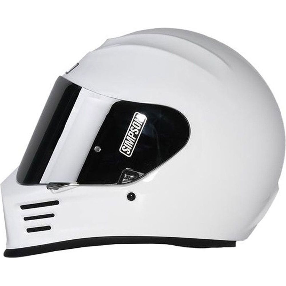 Simpson Speed Full Face Helmet Gloss White (Image 2) - ThrottleChimp