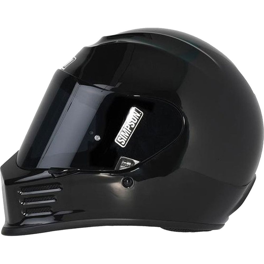 Simpson Speed Solid ECE 22.06 Full Face Helmet Black (Image 2) - ThrottleChimp