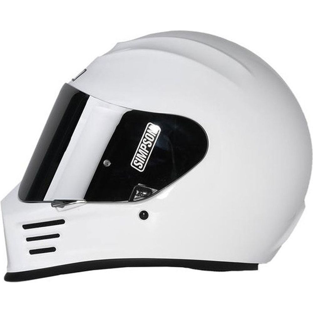 Simpson Speed Solid ECE 22.06 Full Face Helmet White (Image 2) - ThrottleChimp