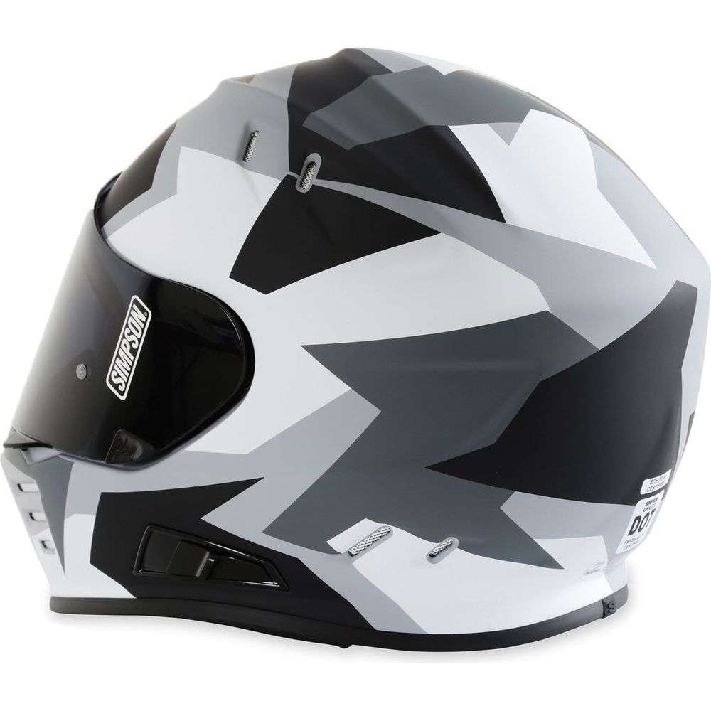 Simpson Venom Have Blue ECE 22.06 Full Face Helmet Grey / Charcoal (Image 2) - ThrottleChimp