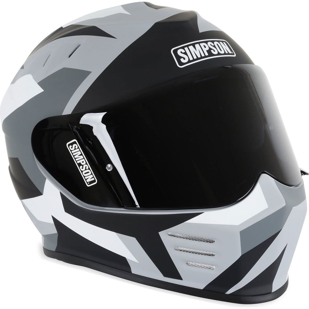 Simpson Venom Have Blue ECE 22.06 Full Face Helmet Grey / Charcoal FREE 1 YEAR Returns, FREE UK Delivery | ThrottleChimp