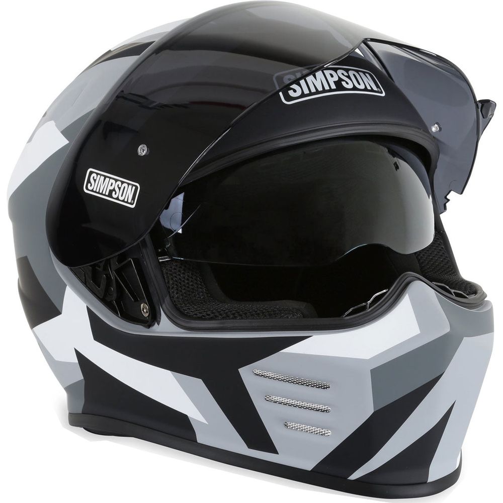 Simpson Venom Have Blue ECE 22.06 Full Face Helmet Grey / Charcoal FREE 1 YEAR Returns, FREE UK Delivery | ThrottleChimp