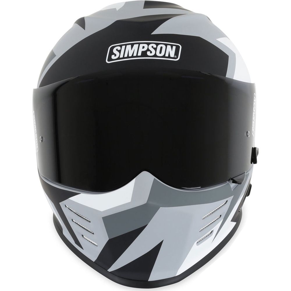 Simpson Venom Have Blue ECE 22.06 Full Face Helmet Grey / Charcoal FREE 1 YEAR Returns, FREE UK Delivery | ThrottleChimp