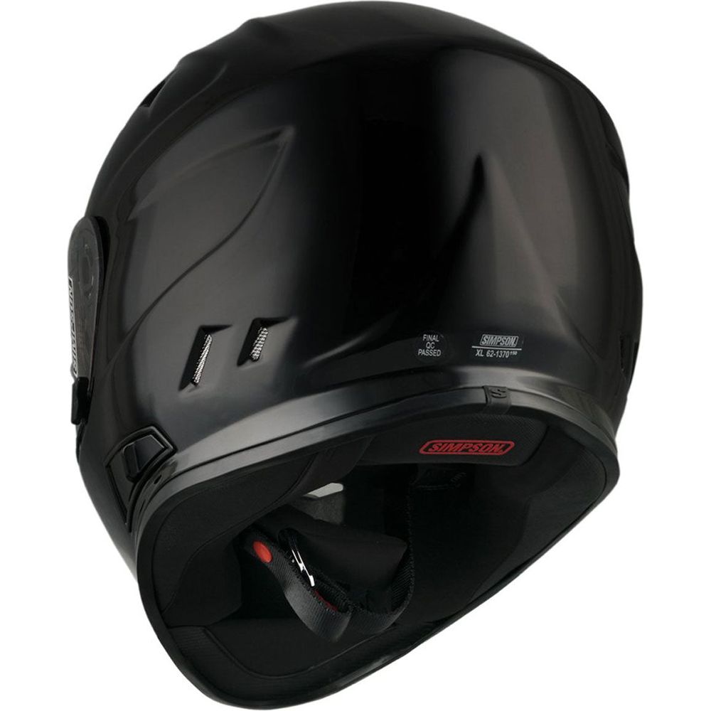 Simpson Venom Solid ECE 22.06 Full Face Helmet Gloss Black FREE 1 YEAR Returns, FREE UK Delivery | ThrottleChimp