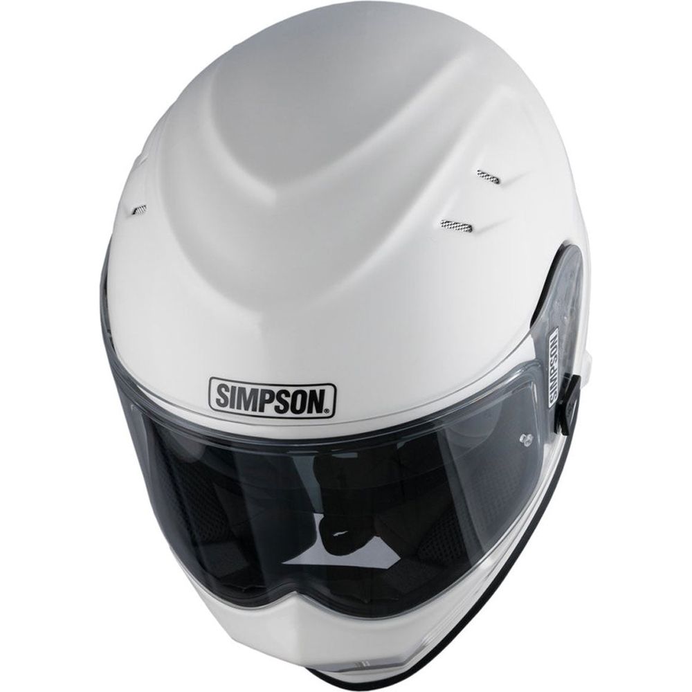 Simpson Venom Solid ECE 22.06 Full Face Helmet Gloss White FREE 1 YEAR Returns, FREE UK Delivery | ThrottleChimp