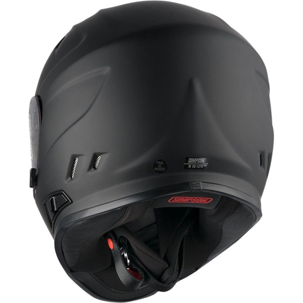 Simpson Venom Solid ECE 22.06 Full Face Helmet Matt Black FREE 1 YEAR Returns, FREE UK Delivery | ThrottleChimp