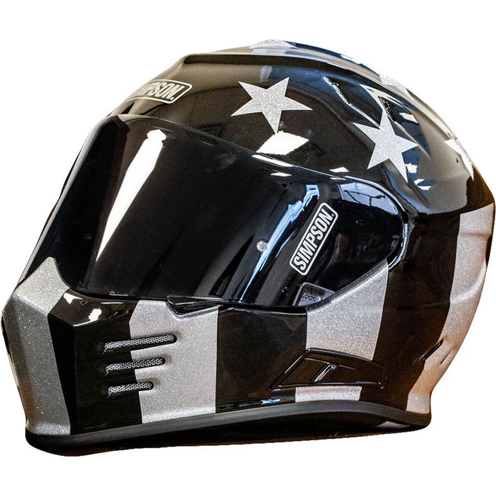 Simpson Venom Sting Rae Full Face Helmet Black (Image 2) - ThrottleChimp