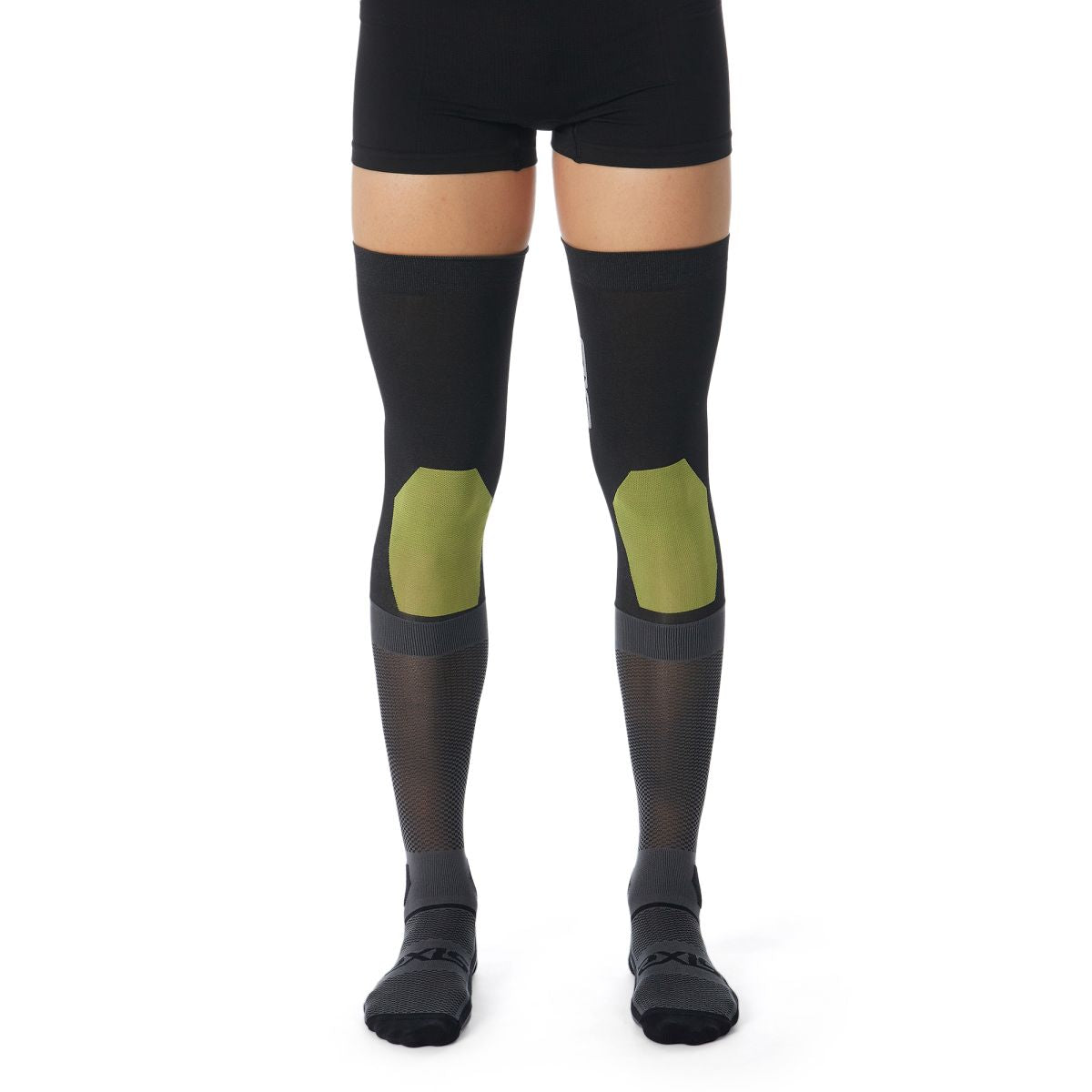 SIXS Knee Brace Socks Black / Grey FREE 1 YEAR Returns, FREE UK Delivery | ThrottleChimp