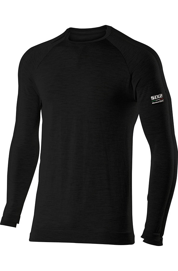 SIXS Merino Wool Long Sleeves Jersey Black FREE 1 YEAR Returns, FREE UK Delivery | ThrottleChimp