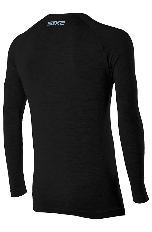 SIXS Merino Wool Long Sleeves Jersey Black FREE 1 YEAR Returns, FREE UK Delivery | ThrottleChimp