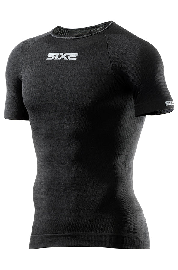 SIXS Base Layer Short Sleeves T-Shirt Black FREE 1 YEAR Returns, FREE UK Delivery | ThrottleChimp