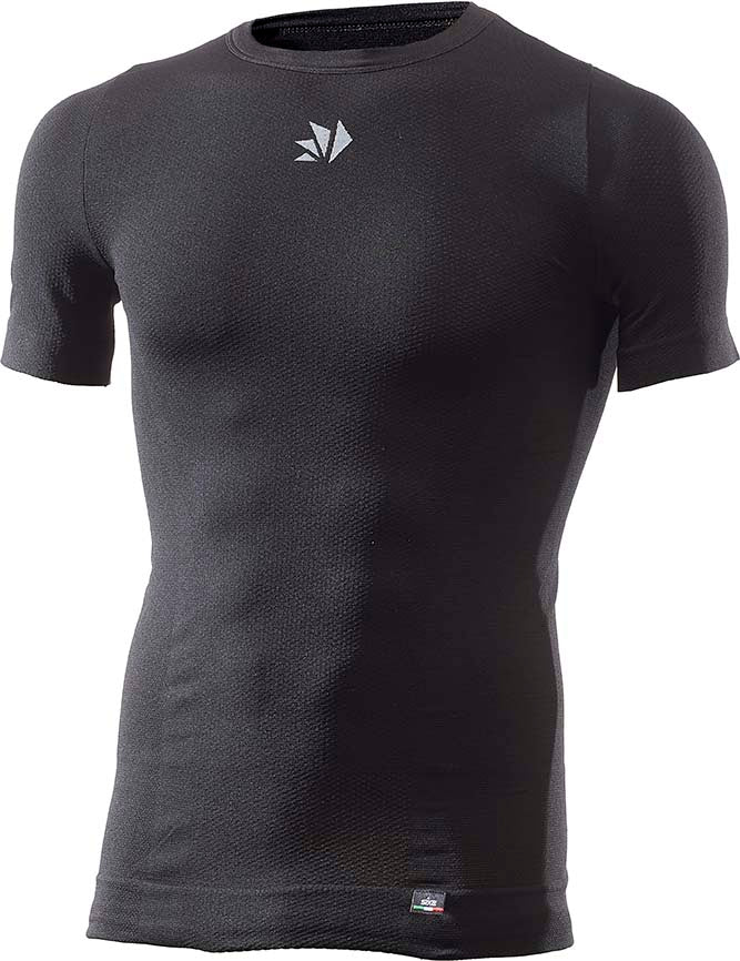 SIXS TS1 V2 Base Layer Short Sleeves Shirt Black FREE 1 YEAR Returns, FREE UK Delivery | ThrottleChimp