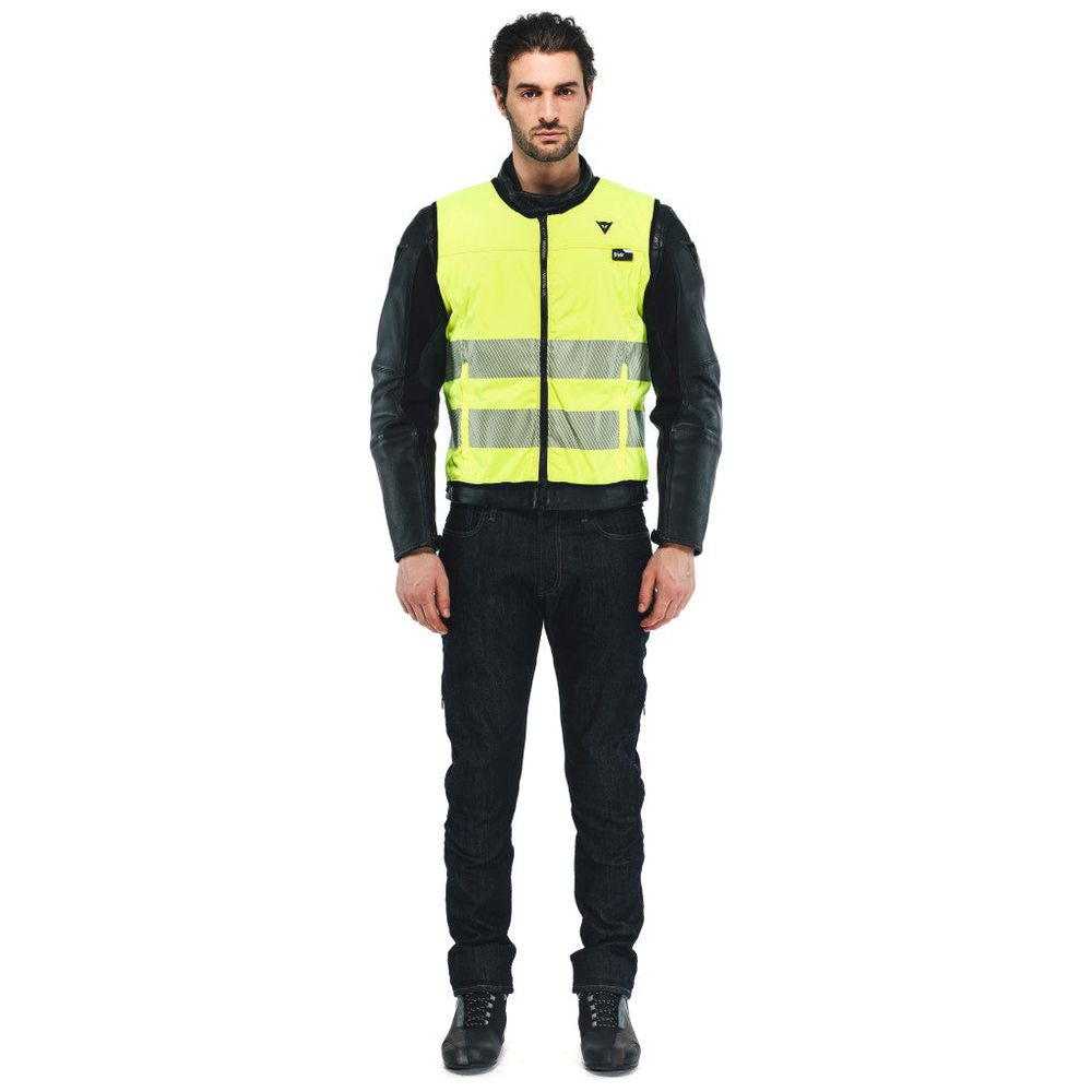 Dainese Smart High Visibility Vest Fluo Yellow FREE 1 YEAR Returns, FREE UK Delivery | ThrottleChimp