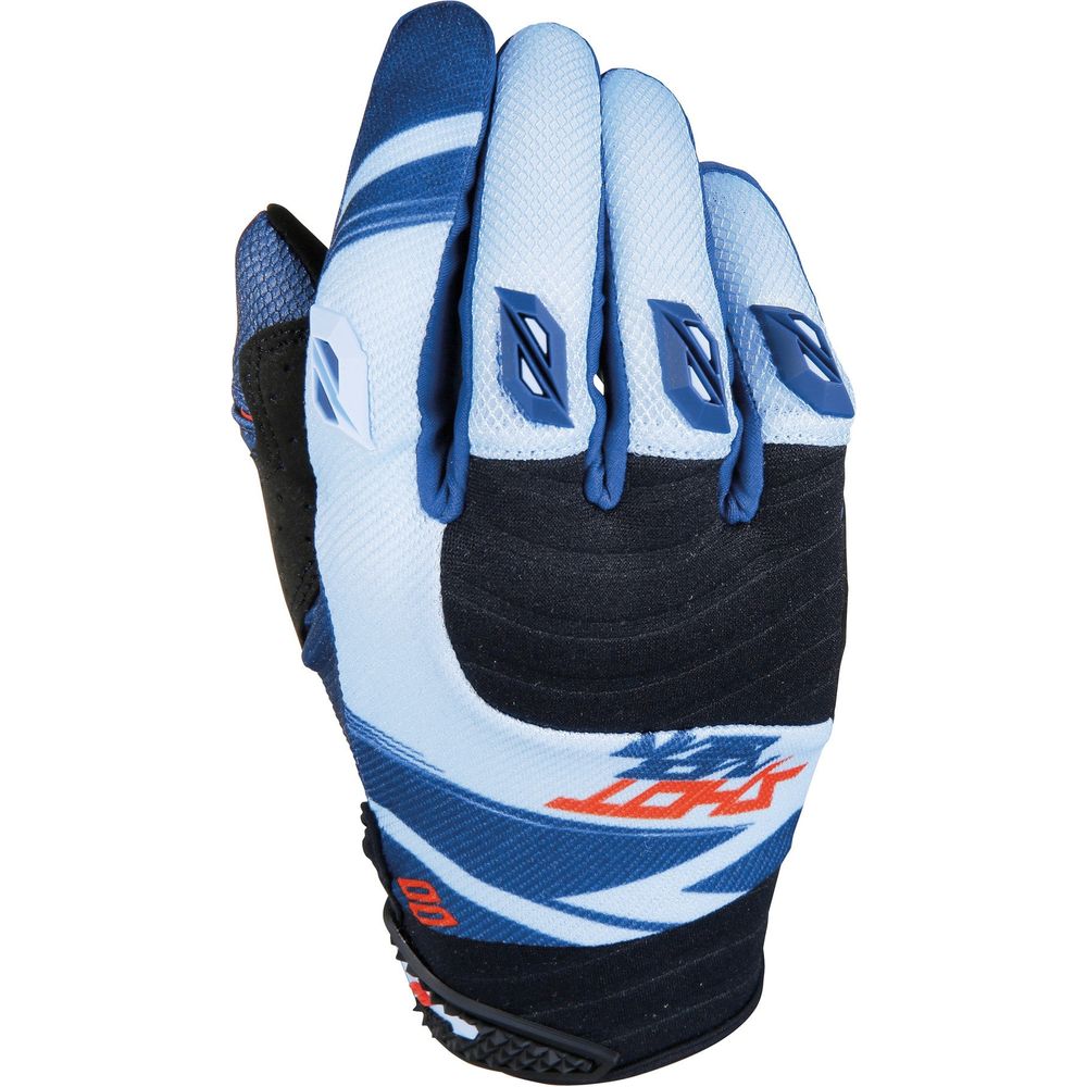 Shot Contact Claw Gloves Blue / Red - ThrottleChimp