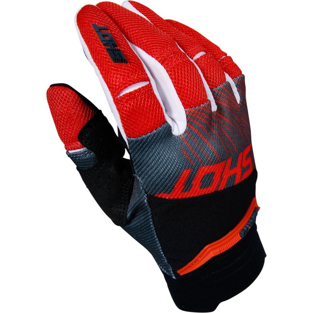 Shot Aerolite Optica Gloves Grey / Red - ThrottleChimp