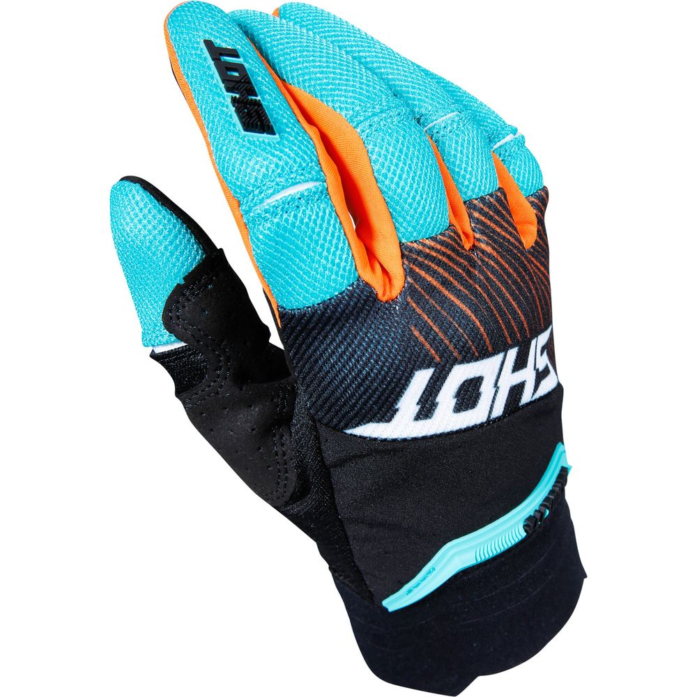 Shot Aerolite Optica Gloves Mint / Orange Yellow - ThrottleChimp