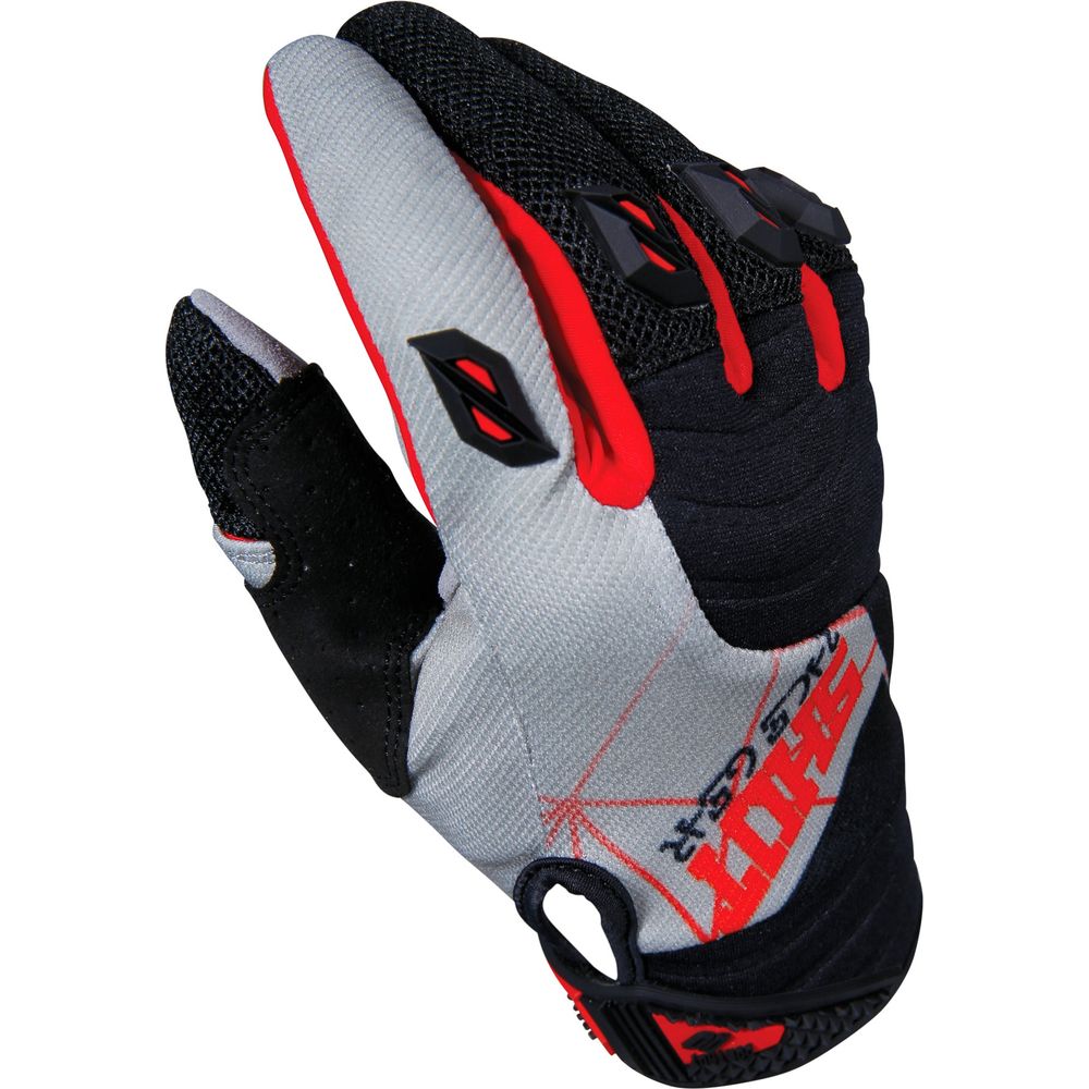 Shot Contact Gloves Infinite Grey / Red - ThrottleChimp