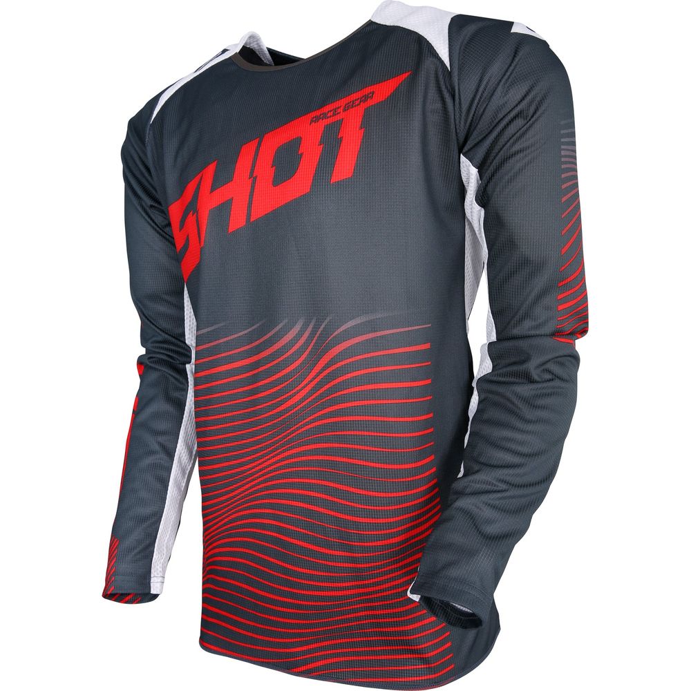 Shot Aerolite Optica MX Jersey Red - ThrottleChimp