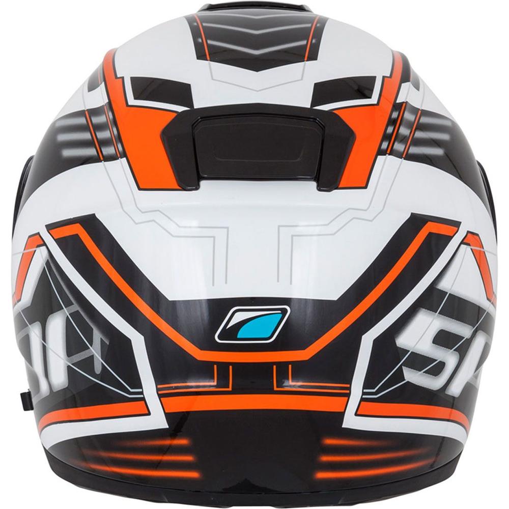 Spada SP16 Gradient Full Face Helmet White / Orange FREE 1 YEAR Returns, FREE UK Delivery | ThrottleChimp