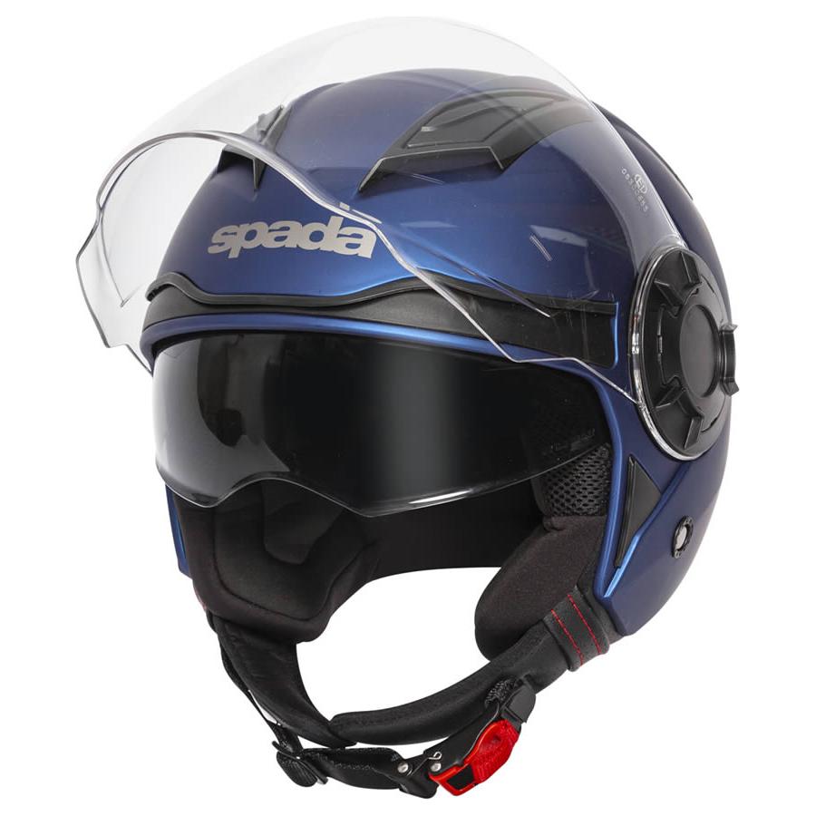 Spada Lycan Open Face Helmet Matt Blue FREE 1 YEAR Returns, FREE UK Delivery | ThrottleChimp