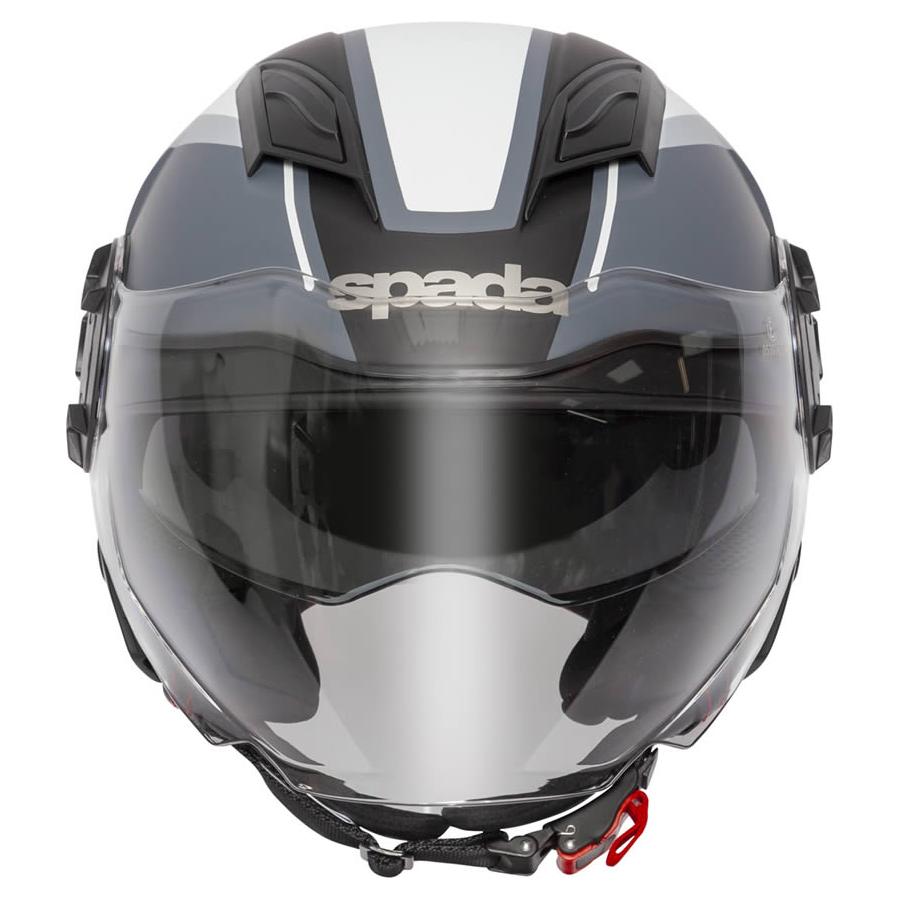 Spada Lycan Strobe Open Face Helmet Matt Black / White (Image 3) - ThrottleChimp