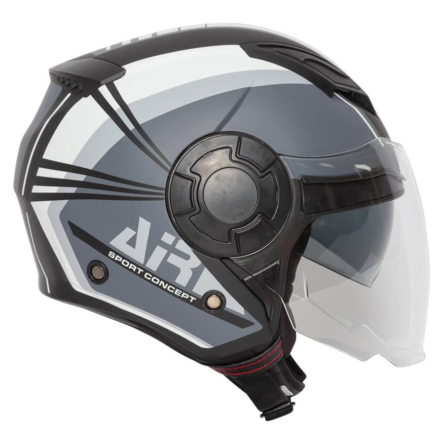 Spada Lycan Strobe Open Face Helmet Matt Black / White (Image 9) - ThrottleChimp