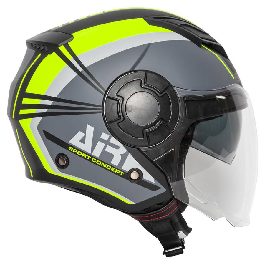 Spada Lycan Strobe Open Face Helmet Matt Black / Yellow FREE 1 YEAR Returns, FREE UK Delivery | ThrottleChimp