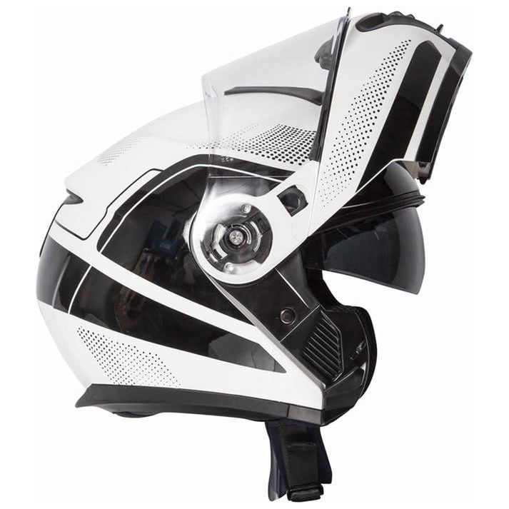 Spada Orion Pixel Flip-Up Helmet White / Black (Image 3) - ThrottleChimp