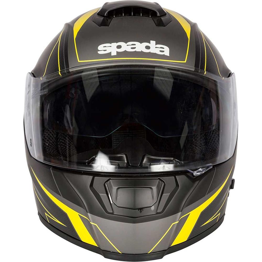 Spada SP16 Linear Full Face Helmet Matt Black / Yellow / Anthracite FREE 1 YEAR Returns, FREE UK Delivery | ThrottleChimp