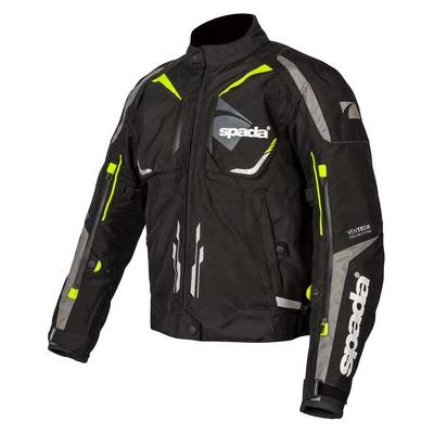 Spada Urbanik CE Textile Jacket Black / Fluo Yellow FREE 1 YEAR Returns, FREE UK Delivery | ThrottleChimp