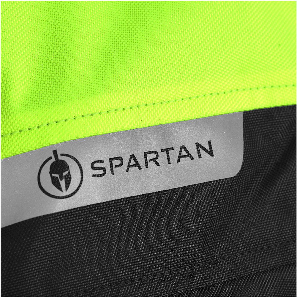 Spartan Long Waterproof Textile Jacket Black / Fluo Yellow FREE 1 YEAR Returns, FREE UK Delivery | ThrottleChimp