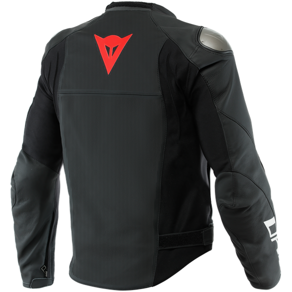 Dainese Sportiva Leather Jacket Matt Black (Image 2) - ThrottleChimp