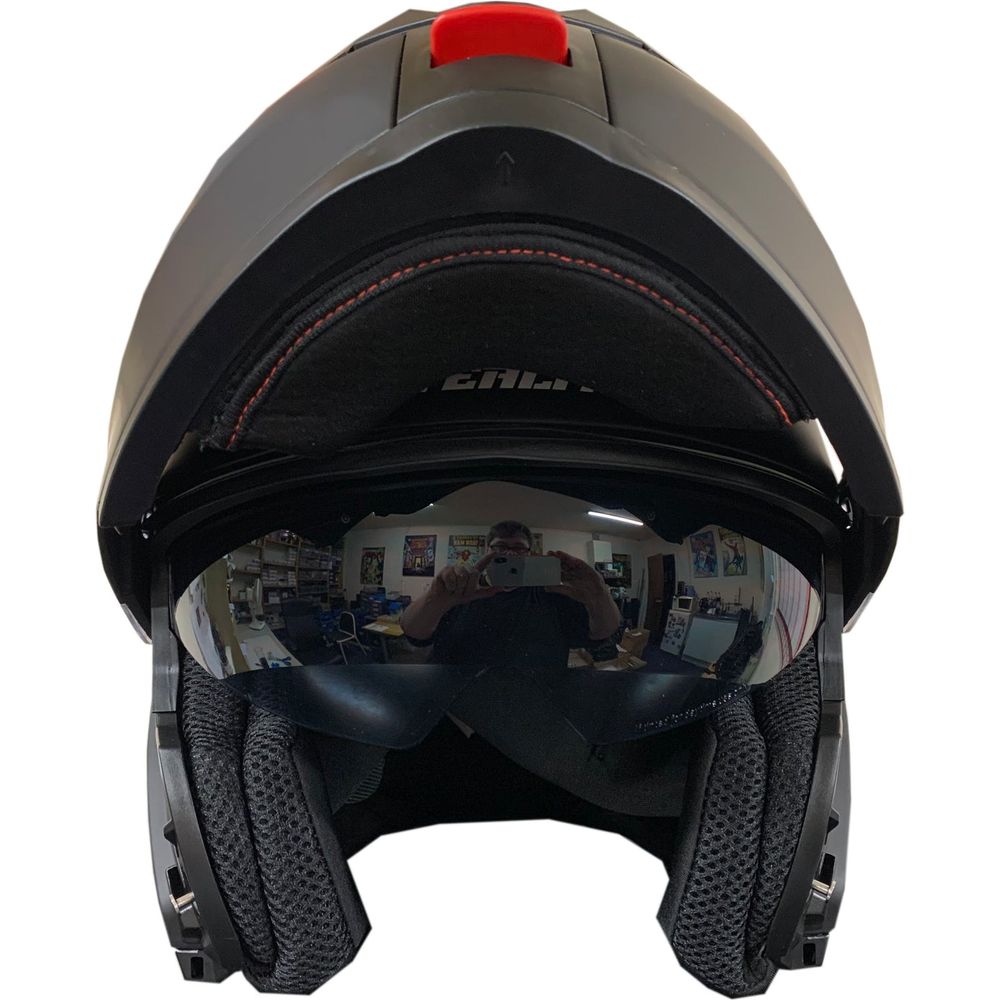 Stealth V159 Flip-Up Helmet Plain Matt Black (Image 2) - ThrottleChimp