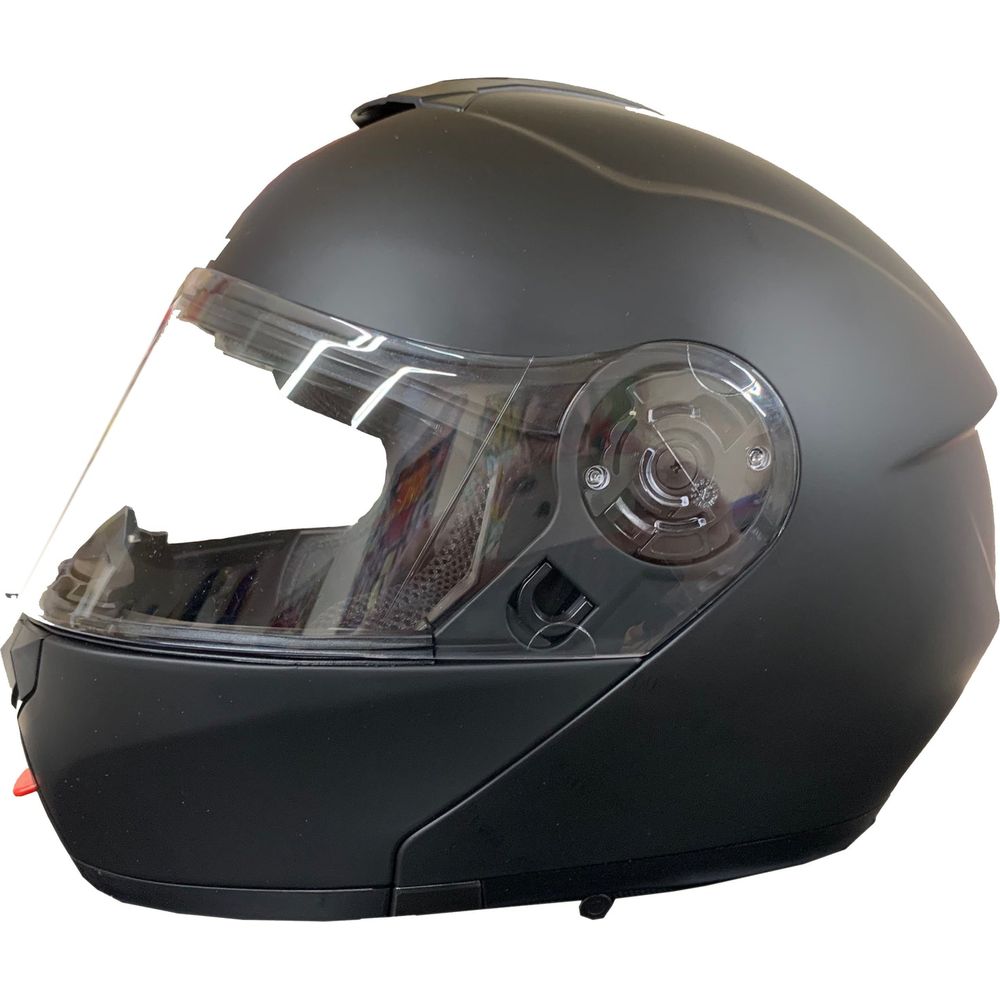 Stealth V159 Flip-Up Helmet Plain Matt Black (Image 4) - ThrottleChimp