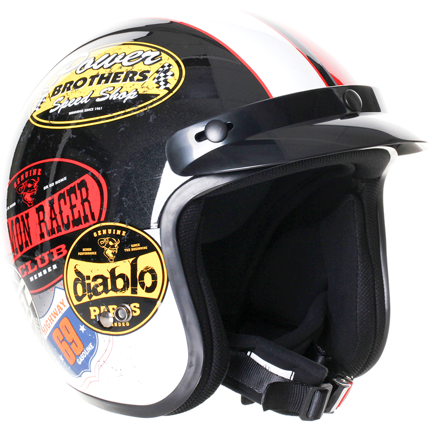 Stealth HD320 Colour Open Face Helmet White - ThrottleChimp