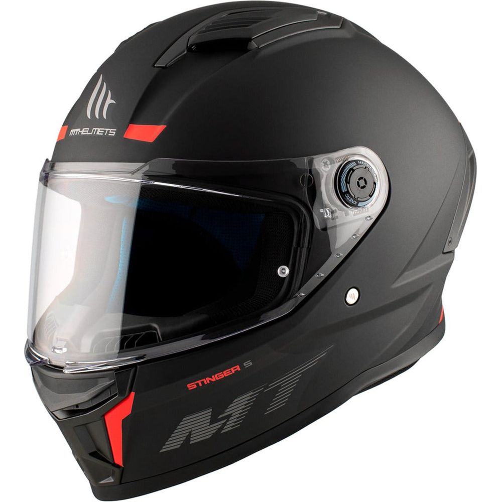 MT Stinger 2 A1 Full Face Helmet Matt Black - ThrottleChimp