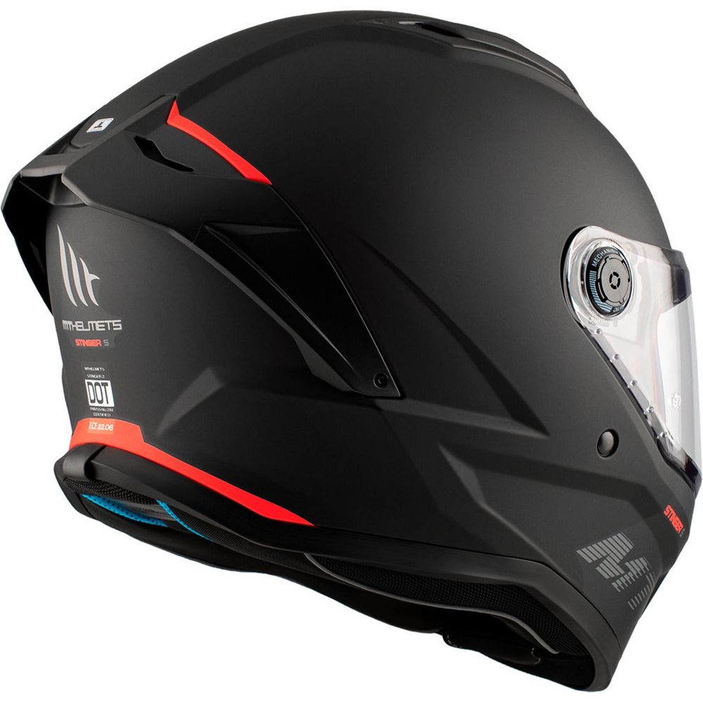 MT Stinger 2 A1 Full Face Helmet Matt Black (Image 8) - ThrottleChimp