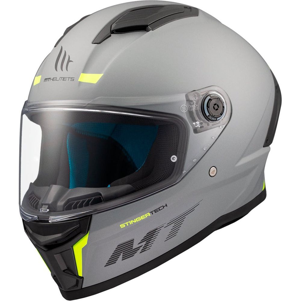 MT Stinger 2 A2 Full Face Helmet Titanium Matt Grey - ThrottleChimp