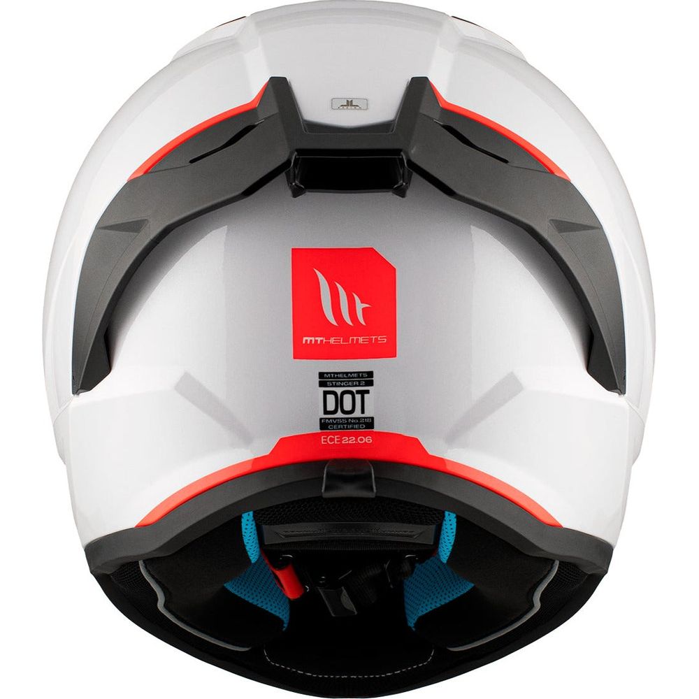 MT Stinger 2 A0 Full Face Helmet Gloss White FREE 1 YEAR Returns, FREE UK Delivery | ThrottleChimp