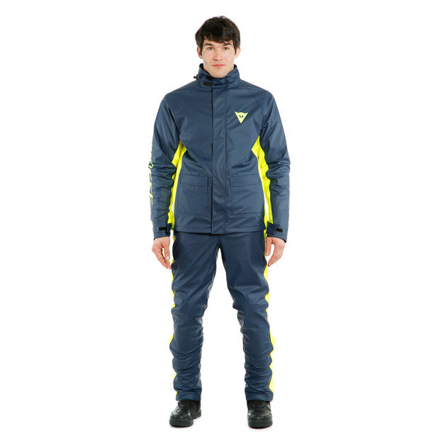 Dainese Storm 2 Rain Over Jacket Black Iris / Fluo Yellow (Image 3) - ThrottleChimp