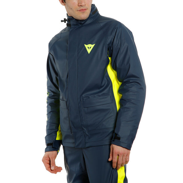 Dainese Storm 2 Rain Over Jacket Black Iris / Fluo Yellow (Image 5) - ThrottleChimp