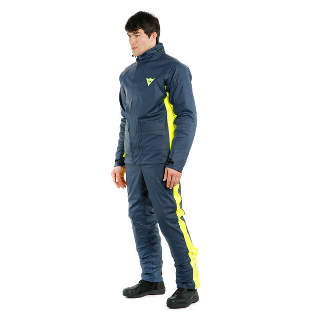 Dainese Storm 2 Rain Over Jacket Black Iris / Fluo Yellow (Image 4) - ThrottleChimp